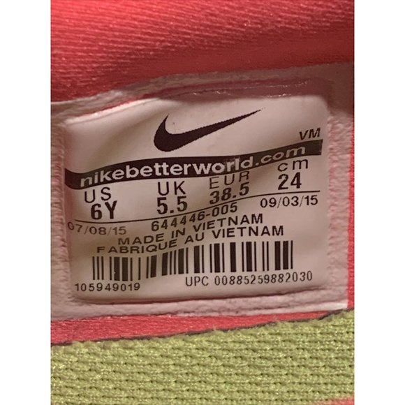 Youth Nike Free 5.0 Running Shoes‎ Black Pink Size 6Y 64446-005 - Picture 9 of 12